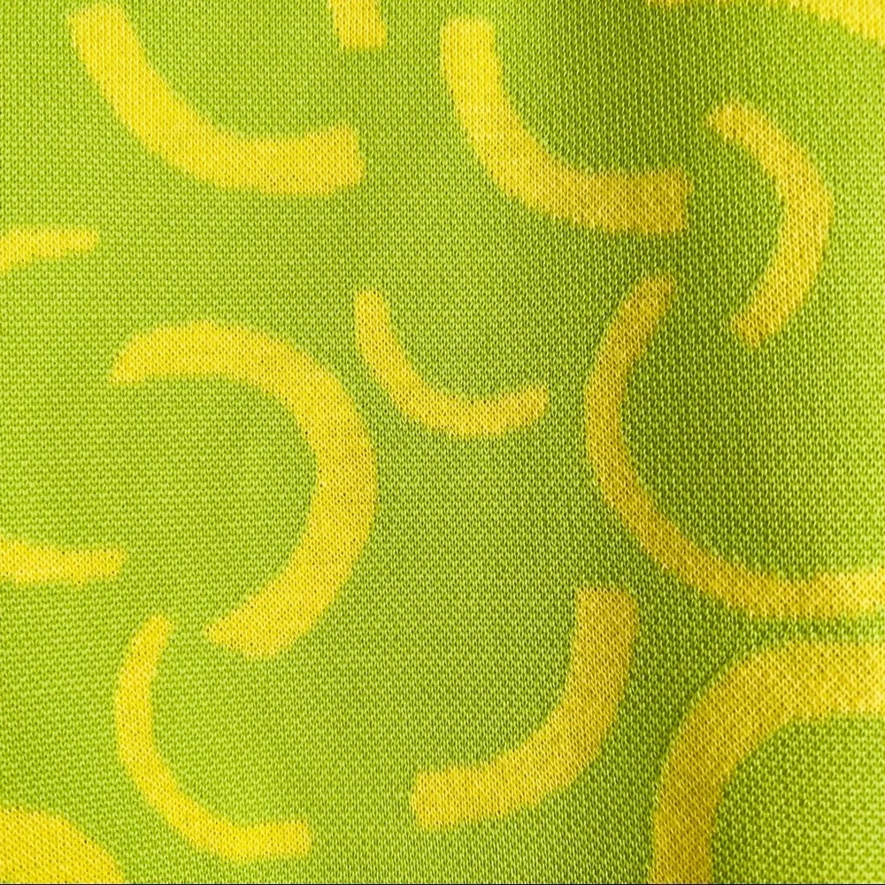 Zara NWT Lime Green & Yellow Knit Flare Jacquard Pant Size Small - Picture 9 of 9